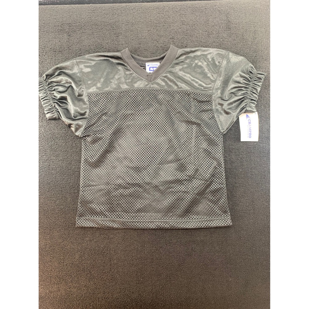 Youth Medium Black Mesh Football Jersey Champra Sports Jersey‎